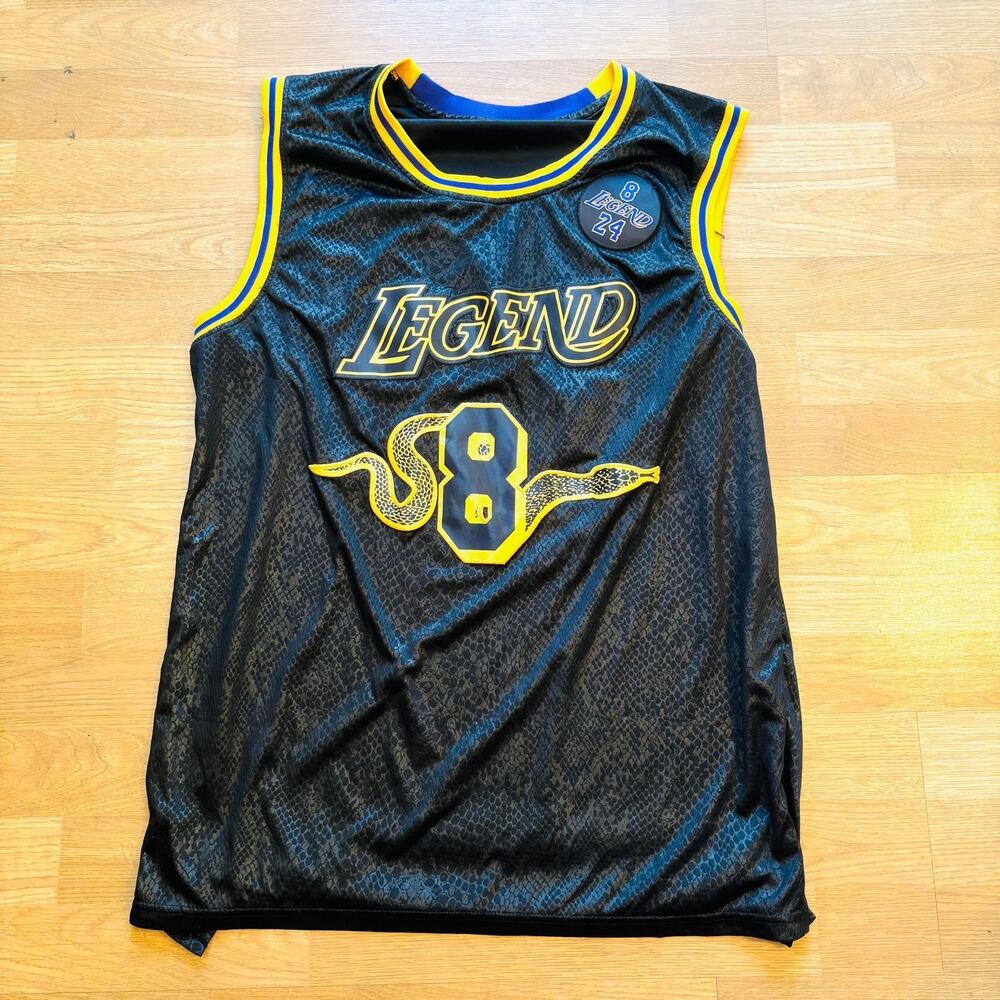 KOBE BRYANT JERSEY XL LAKERS NBA BLACK MAMBA